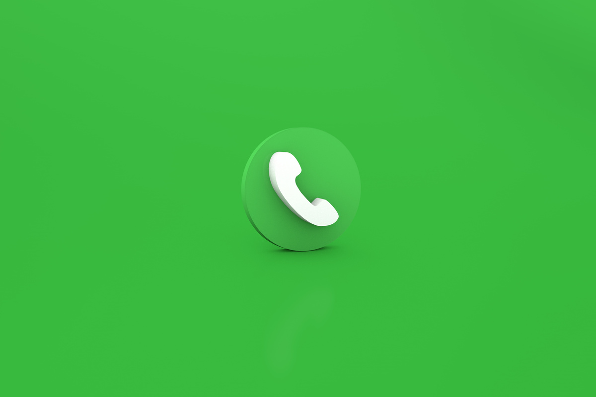 Call Logo on Green 3d image 3d rendering 3d render images